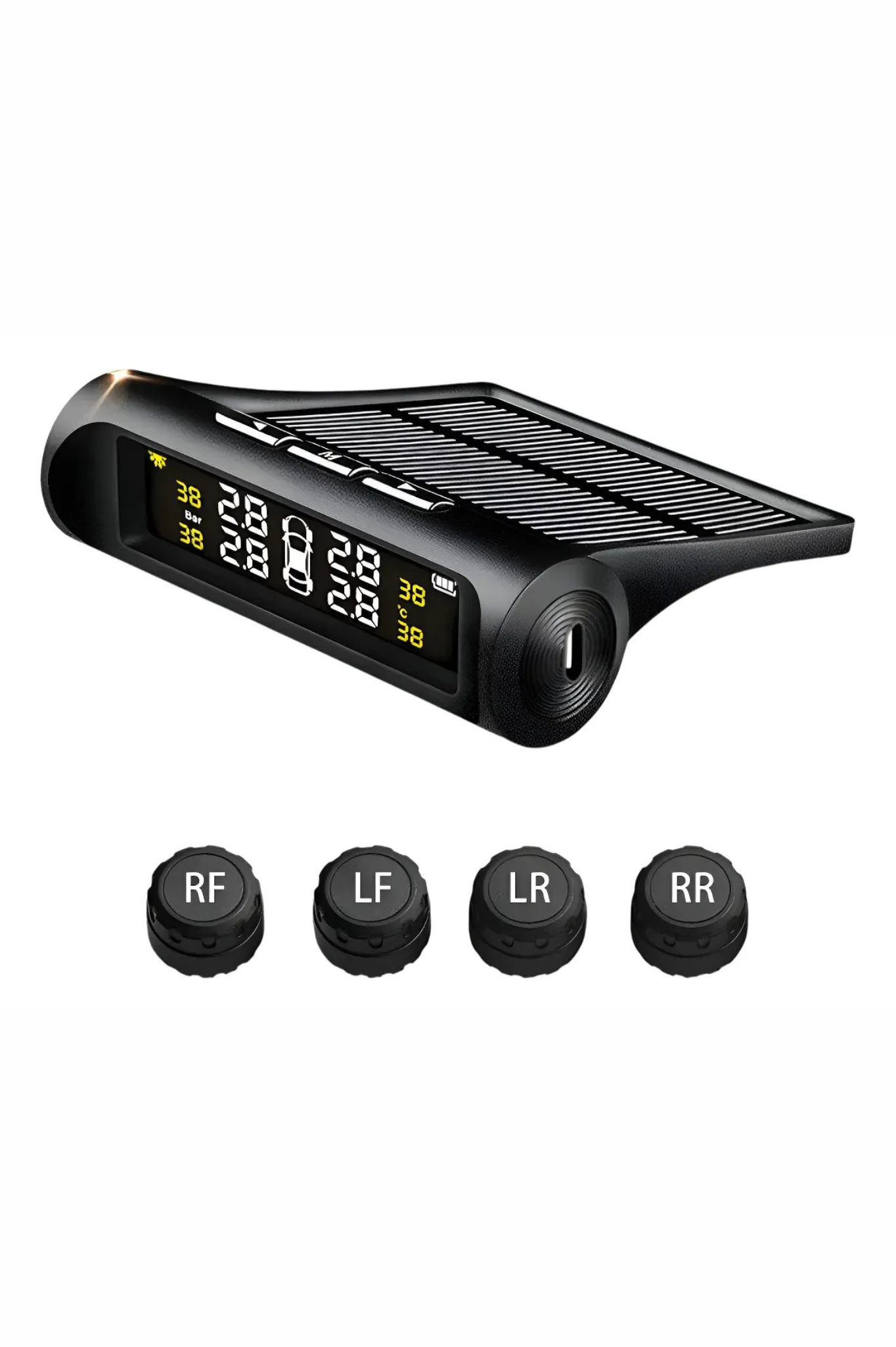 Medidor Sensor Digital Presión Neumáticos Auto Solar Blockr